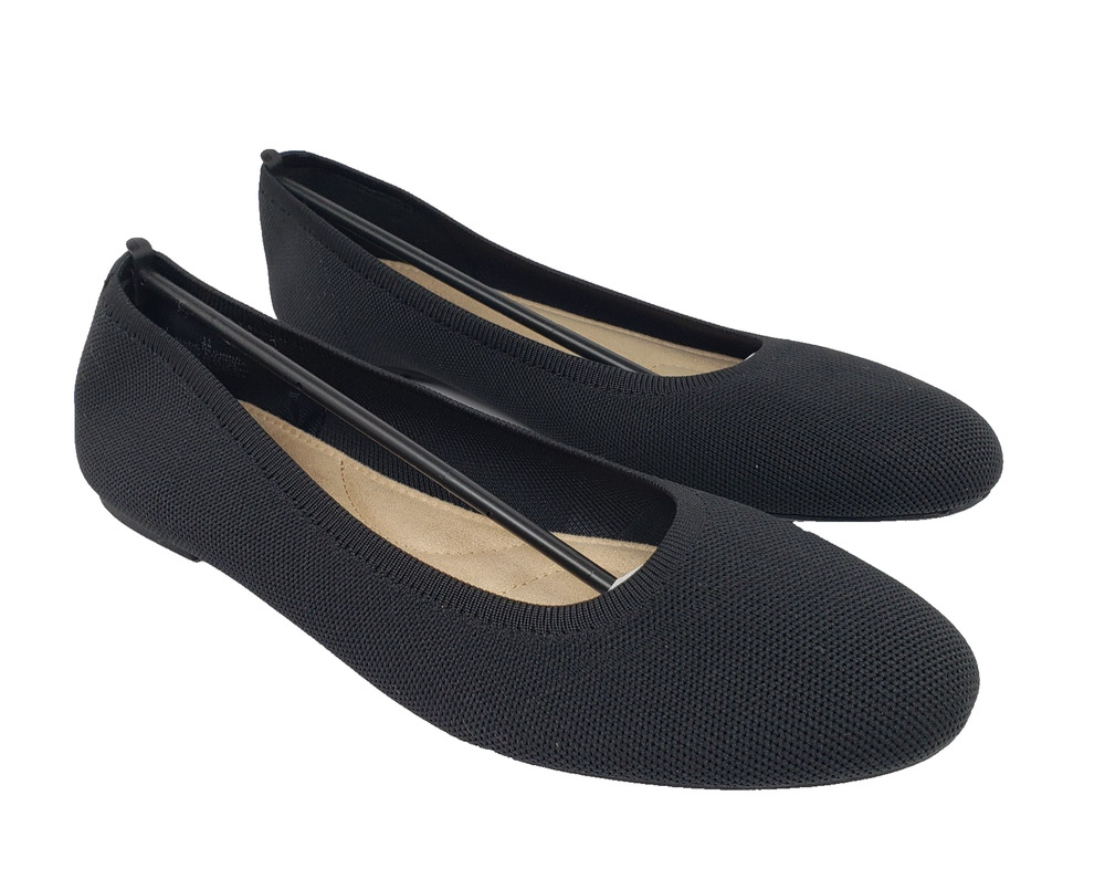 Old Navy Womens Size 11 Black Jack Knit Slip On Almond Toe Loafer Flats Shoes